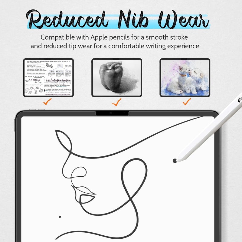 Mamol [2 Pack] Paper Screen Protector for iPad Air 5th generation 2022 & iPad Air 4 2020 10.9 inch, Write and Draw Like on Paper, iPad Pro 11 inch (2018 2020 2021 2022) Anti Glare Filter, High - Image 5